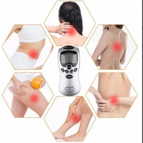 Electro Estimulador + 4 Parches Digital Ondas Tens