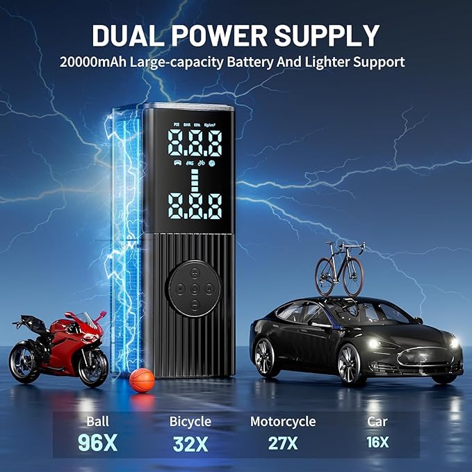 INFLADOR  DE LLANTAS .MULTIFUNCIONAL PRO Y POWER BANK 🔥🚗🏍2024