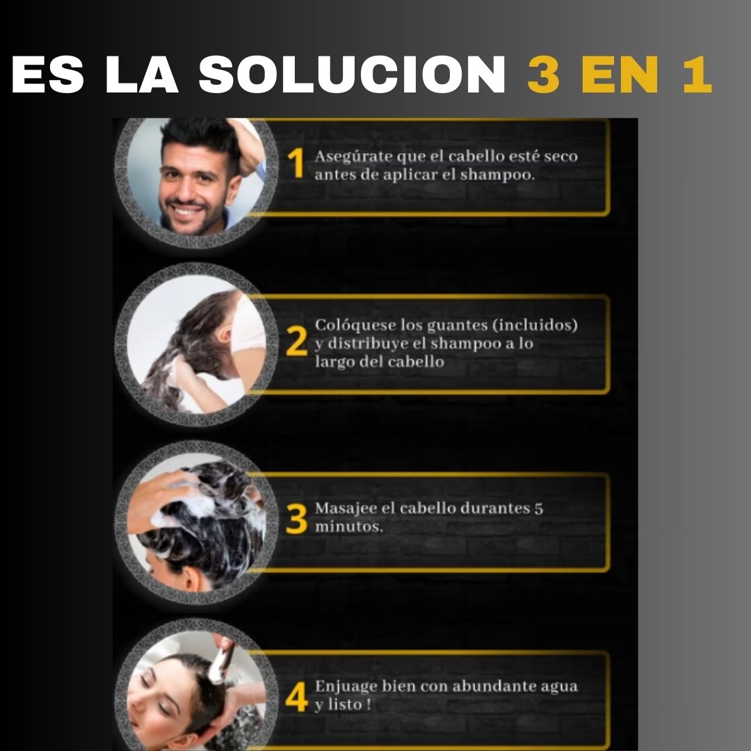 SHAMPOO NATURAL CUBRE CANAS (500 ML) Sin Amoniaco