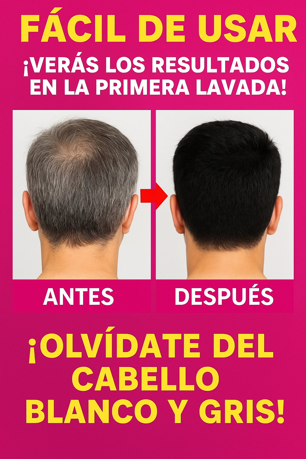 SHAMPOO NATURAL CUBRE CANAS (500 ML) Sin Amoniaco