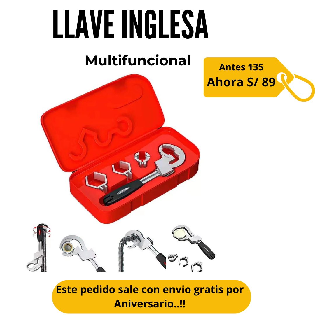 NUEVA LLAVE INGLESA MULTIFUNCIONAL PRO  2024 🔥🎁llevate de regalo tu linterna multifuncional 🔥🎁