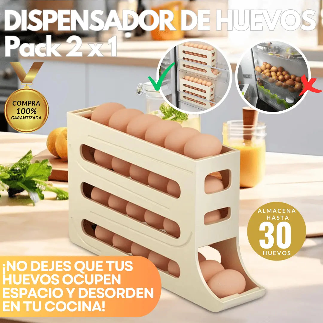 🔥NUEVO DISPENSADOR DE HUEVOS PRO  DE 4 BASES🔥 +🎁 1 CINTA DE DOBLE CONTACTO DE REGALO🎁