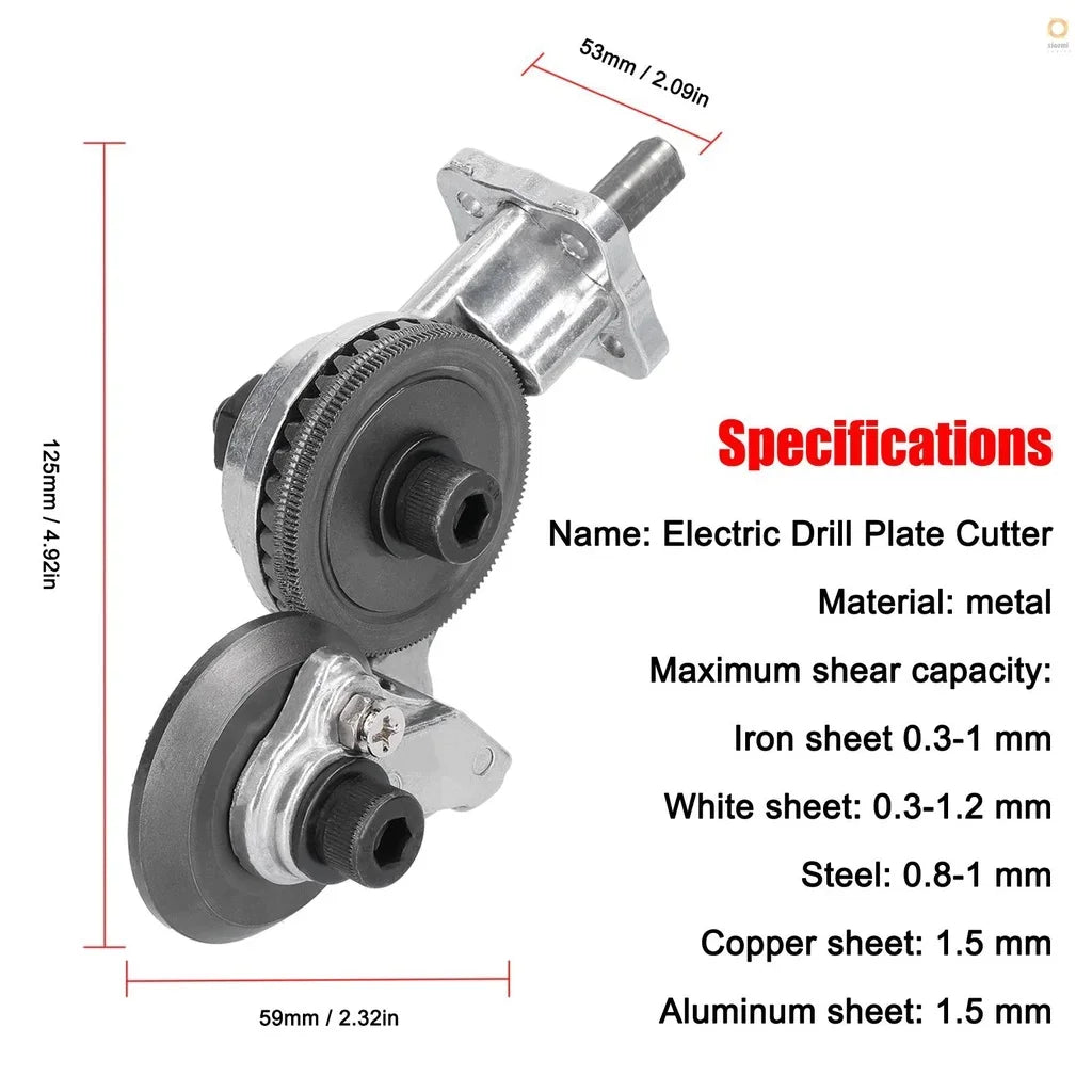 ADAPTADOR DE TALADRO PARA CORTAR LAMINAS DE METAL